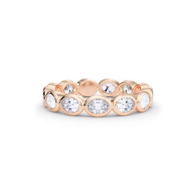 Lab Grown Diamond Oval True Eternity Band in 14K Rose Gold