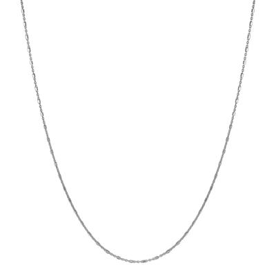 Diamond Cut Square Bead Necklace in Sterling Silver