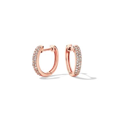 1/4 ct. tw. Diamond Hoop Earrings in 10K Rose Gold