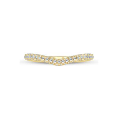 Lab Grown Diamond Pave Contour Band in 14K Yellow Gold (1/3 ct. tw.)