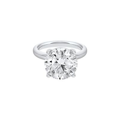 Lab Grown Diamond Round Solitaire Ring in 14K White Gold (6 ct.)