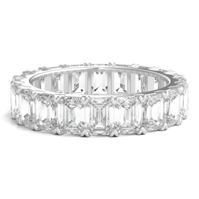 Emerald-Cut Diamond Wedding Band with Eternity Setting in 14K White Gold (5 ct. tw.)