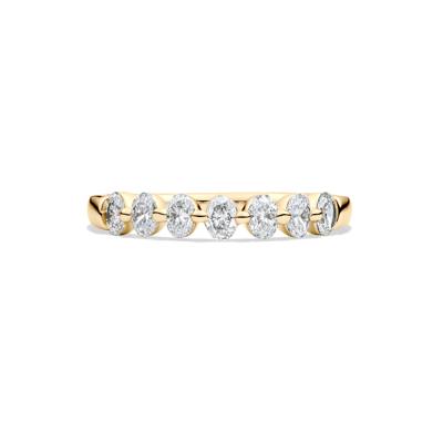 Lab Grown Diamond Seven-Stone Shared-Prong Band in 14K Yellow Gold (1/2 ct. tw.)