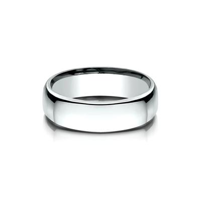 Wedding Band in 14K White Gold, 6.5MM