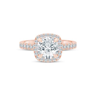 1/2 ct. tw. Diamond Semi-Mount Engagement Ring in 14K Rose  Gold (Setting Only)