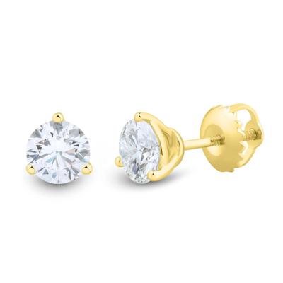 Lab Grown Diamond Martini Stud Earrings in 14K Yellow Gold (1 ct. tw.)