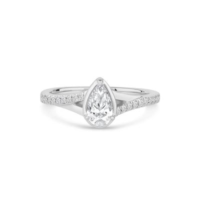 Pear-Shaped Diamond Engagement Ring in 14K White Gold (5/8 ct. tw.)