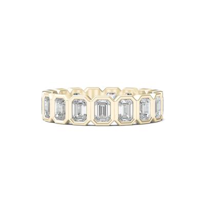 Emerald-Cut Diamond Bezel-Set Eternity Band in 14K Yellow Gold (2 1/2 ct. tw.)