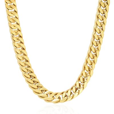 Men's Curb Chain in Ion-Plated Stainless Steel, 10MM, 24"