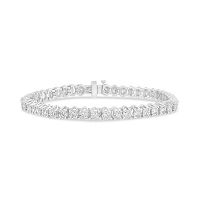 Lab Grown Diamond Illusion Tennis Bracelet in 10K White Gold (3 ct. tw.)