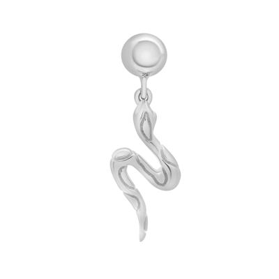 Snake Bead Charm in Sterling Silver
