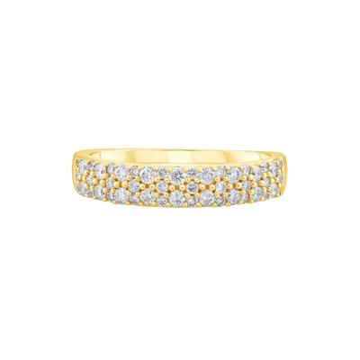 Diamond Double-Row Anniversary Band in 10K Yellow Gold (1/2 ct. tw.)