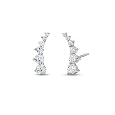 Lab Grown Diamond Graduated Stud Earrings in 10K White Gold (1/2 ct. tw.)