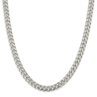 Curb Chain Necklace in Sterling Silver, 24"