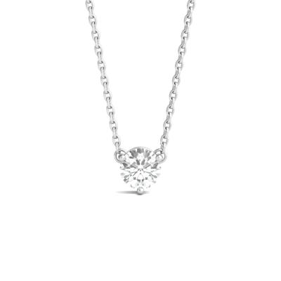 1/3 Carat Lab Grown Diamond Round Solitaire Pendant in 10K White Gold