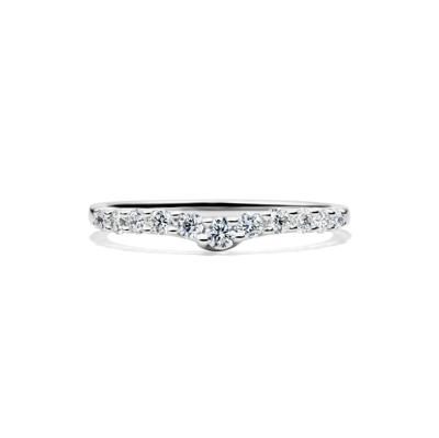 Lab Grown Diamond Chevron Band in 14K White Gold (1/3 ct. tw.)