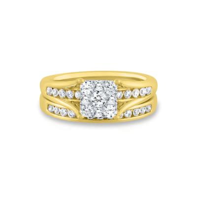 Composite Diamond Engagement Ring Set in 10K Yellow Gold (1 ct. tw.)