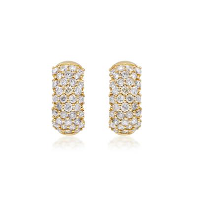 Diamond Reversible Hoop Earrings in 10K Yellow Gold (1 ct. tw.)