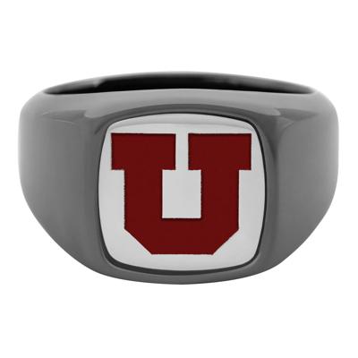 University of Utah Signet Ring in Zirconium and Cobalt Chrome
