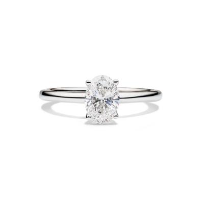 Lab Grown Diamond Oval Solitaire Ring in Platinum (1 ct.)