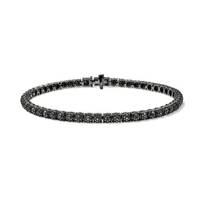 Men's Black Diamond Bracelet in Black Rhodium Plated Sterling Silver