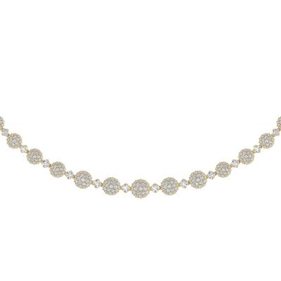 Lab Grown Diamond Cluster Necklace in 14K Yellow Gold (8 ct. tw.)