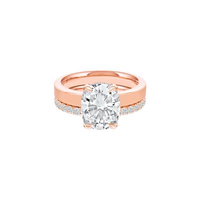 Lab Grown Diamond Elongated Cushion-Cut Engagement Ring in 14K Rose Gold (4 ct. tw.)