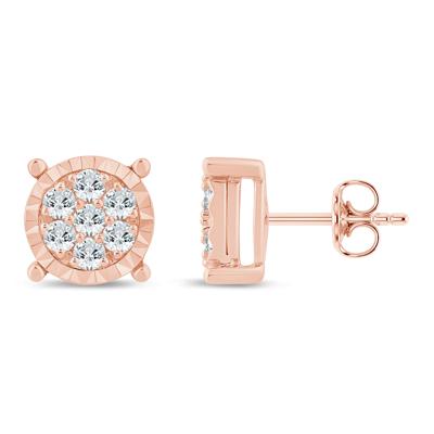 Lab Grown Diamond Men's Earrings in 10K Rose Gold (1/2 ct. tw.)