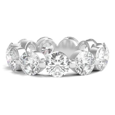 Round-Cut Diamond Shared Prong Eternity Band in 14k White Gold (7 ct. tw.)