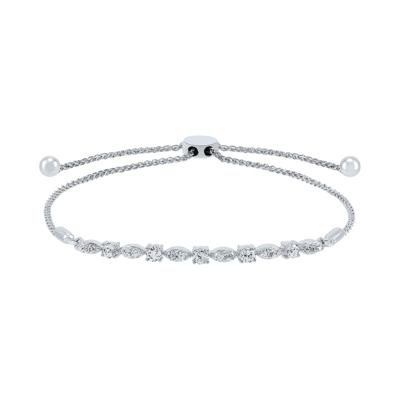 Lab Grown Diamond Bolo Bracelet in 10K White Gold (5/8 ct. tw.)