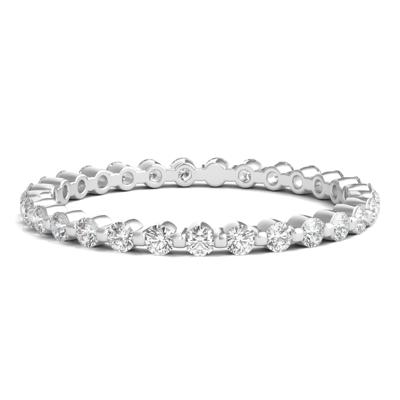Round Brilliant-Cut Lab Grown Diamond Eternity Band in 14k White Gold (1/2 ct. tw.)