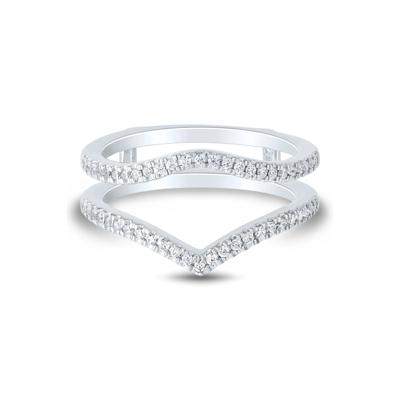Diamond Chevron Contour Ring Insert in 14K White Gold (1/3 ct. tw.)
