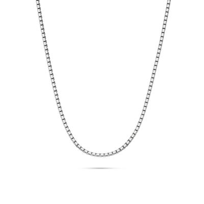 8-Sided Box Chain in Sterling Silver, 22"