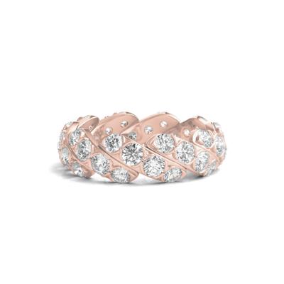 Round-Cut Diamond Twist Eternity Band in 14k Rose Gold (3 ct. tw.)