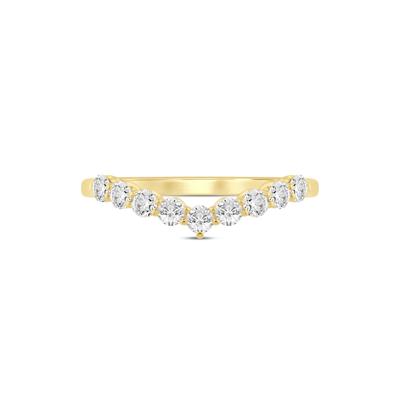 Lab Grown Diamond Chevron Band in 14K Yellow Gold (1/2 ct. tw.)