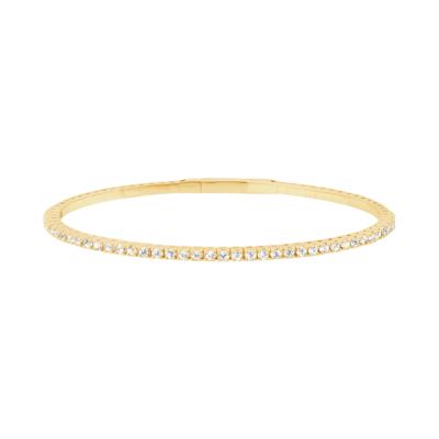 Diamond Flex Bangle Bracelet in 10K Yellow Gold (1 ct. tw.)