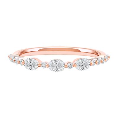 Lab Grown Diamond Oval Band in 10K Rose Gold (1/2 ct. tw.)