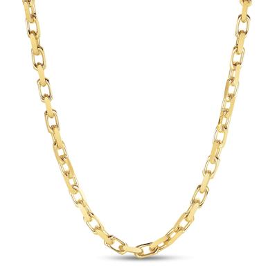 Solid French Cable Link Chain in 14K Yellow Gold, 24"