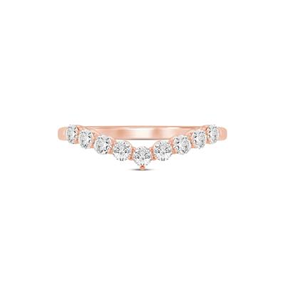 Lab Grown Diamond Chevron Band in 14K Rose Gold (1/2 ct. tw.)
