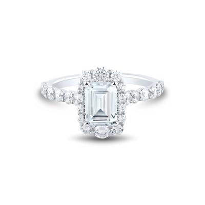Lab Grown Diamond Halo Engagement Ring in 14K White Gold (2 1/4 ct. tw.)