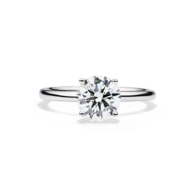 Lab Grown Diamond Solitaire Round Engagement Ring in 14K White Gold (1 1/2 ct.)