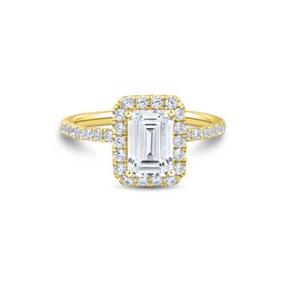 Lab Grown Diamond Emerald-Cut Engagement Ring in 14K Yellow Gold (2 ct. tw.)