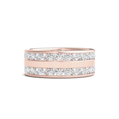 Round Diamond Two-Row Eternity Band in 14K Rose Gold (3 5/8 ct. tw.)