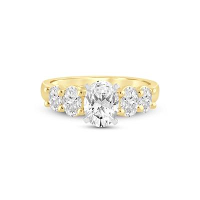 Lab Grown Diamond Five-Stone Engagement Ring in 14K Yellow Gold (2 ct. tw.)