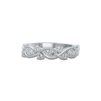 1/3 ct. tw. Diamond Twist Ring in 10K White Gold
