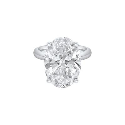 Lab Grown Diamond Oval Solitaire Ring in Platinum (8 ct.)