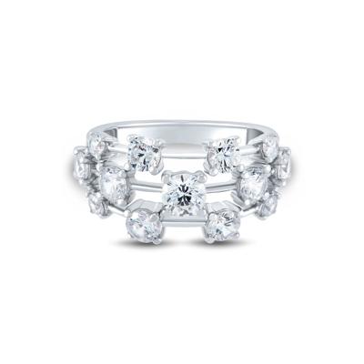 Lab Grown Diamond Multi-Row Ring in 10K White Gold (2 ct. tw.)