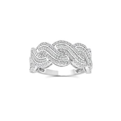 Diamond Woven Band in 10K White Gold (1 ct. tw.)