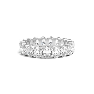 Lab Grown Oval Diamond Eternity Band in 14K White Gold (4 ct. tw.)