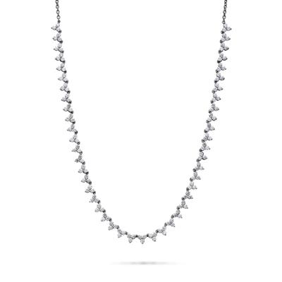 Lab Grown Diamond Cluster Necklace in 14K White Gold (3 ct. tw.)